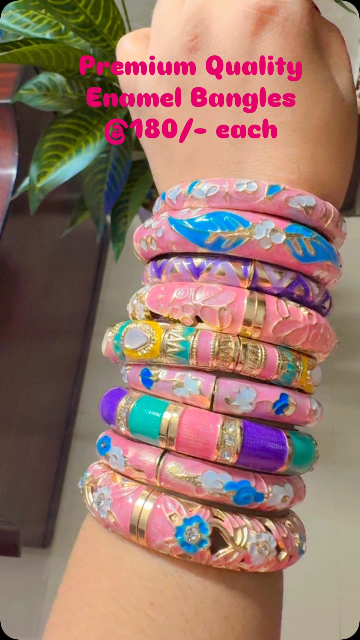 Pastel Enamel Bangle Set